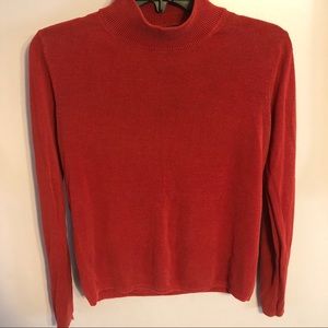 100% Silk Knit Turtleneck Sweater